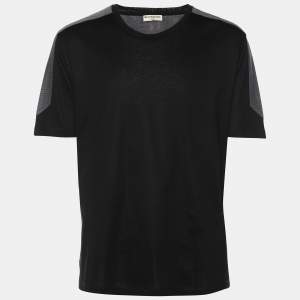 Balenciaga Black/Grey Cotton T-Shirt XL