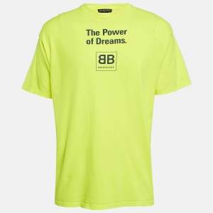Balenciaga Neon Yellow Jersey The Power Of Dreams T-Shirt S