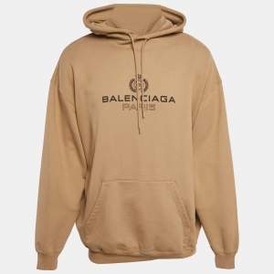 Balenciaga Brown  Cotton Oversized Hoodie M