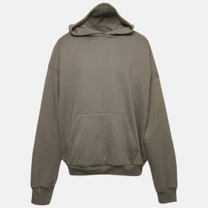 Pre Owned Balenciaga Garde-Robe Grey Cotton Oversized Hoodie M