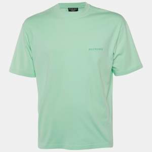 مملوكة مسبقًا قميص بالنسياغا قطن متسع بشعار أخضر للجنسين مقاس صغير جداً (إكس إكس سمول)