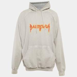 Pre Owned هودي بالنسياغا جيرسي رمادي كبير جدًا ميديم