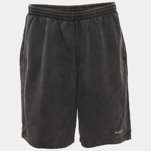 Pre Owned شورت بالنسياغا يونيفيت قطن رمادي مقاس وسط (ميديم)