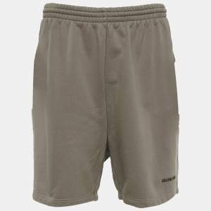 Pre Owned Balenciaga Unifit Grey Cotton Shorts M