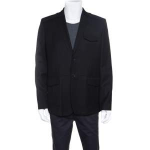 Balenciaga Black Wool Two Button Blazer XL