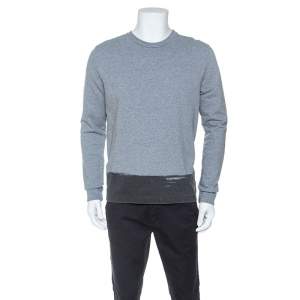 Pre Owned Balenciaga Grey Jersey Crew Neck Sweatshirt M