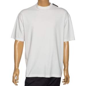 Balenciaga White Cotton Short Sleeve Oversized T-Shirt XS