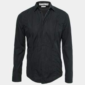 Balenciaga Black Cotton Button Front Shirt S
