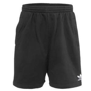 Pre Owned Balenciaga X Adidas Black Cotton Striped Track Shorts XXS