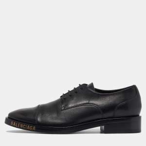 Balenciaga Black Leather Lace Up Derby Size 42
