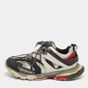 Pre Owned Balenciaga Multicolor Faux Leather and Mesh Track Low Top Sneakers Size 44