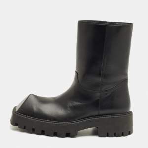 Pre Owned Balenciaga Rhino Size 41 Black Leather Chelsea Boots