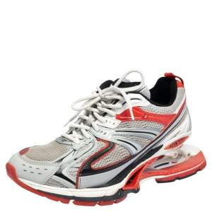 Pre Owned Balenciaga Multicolor Leather And Knit Fabric  X-pander Sneakers  Size 42