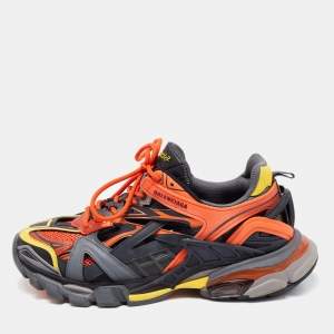 Pre Owned Balenciaga Multicolor Leather and Mesh Tess S Gomma Track Sneakers size 40