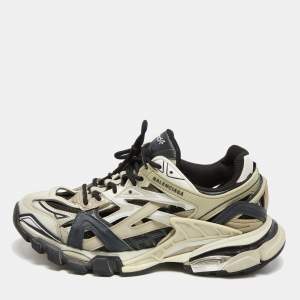 Pre Owned حذاء بالنسياغا جلد وشبك تراك 2 مقاس 40