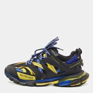 Pre Owned Balenciaga Multicolor Mesh and Leather Track Sneakers Size 42