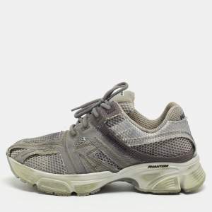 Balenciaga Grey Mesh Low Top Sneakers Size 42