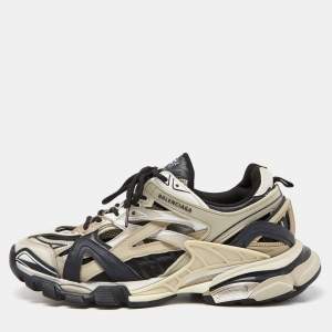 Pre Owned Balenciaga Multicolor Faux Leather and Mesh Track 2 Chunky Sneakers Size 42