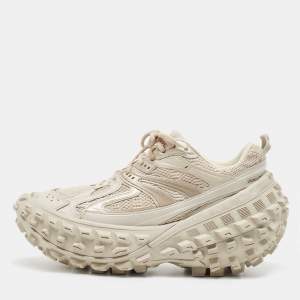 Balenciaga Beige Mesh and Nylon Bouncer Sneakers Size 43