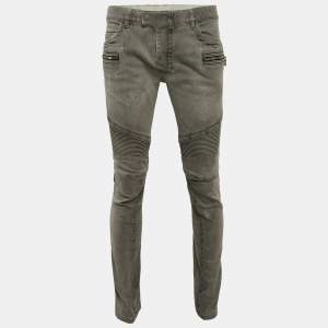 Balmain Grey Denim Skinny Fit Jeans L Waist 33"
