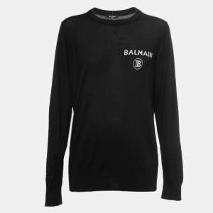 Balmain Black Cashmere Pullover M
