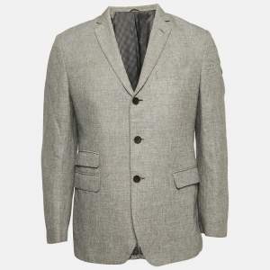 Banana Republic Heritage Grey Button Front Slim Fit Blazer L