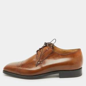 Berluti Brown Leather Lace Up Derby Size 41.5