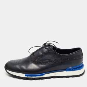 Berluti Two Tone Brogue Leather Fast Track Sneakers Size 40