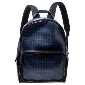 Berluti Blue/Black Ombre Printed Leather Backpack