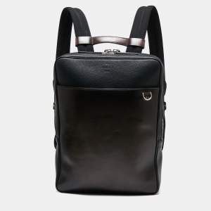 Berluti Black/Brown Block Leather Backpack