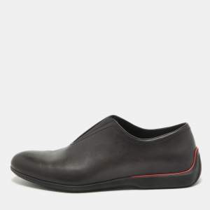 Berluti X Ferrari Black Leather Slip On Loafers Size 42