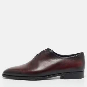Berluti Burgundy Leather Alessandro Démesure Derby Size 43