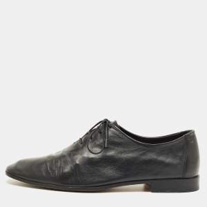 Pre Owned Berluti Black Leather Lace Up Oxfords Size 42