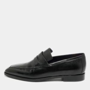 Pre Owned Berluti Size 42.5 Black Leather Penny Loafers