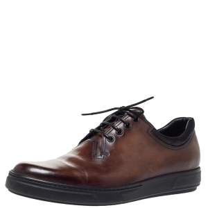 Berluti Brown Tibeta Leather Lace Up Derby Size 42.5