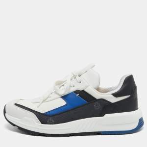 Berluti Tricolor Leather, Coated Canvas and Fabric Pulse Sneakers Size 42.5