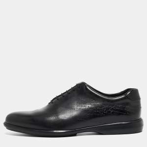 Berluti Navy Blue Leather Alessandro Galet Scritto Oxfords Size 43.5 
