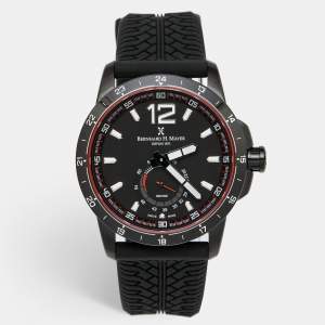 Bernhard H.Mayer Black PVD Coated Stainless Steel Silicone Drift Glider BH11/CW Men's Wristwatch 44 mm
