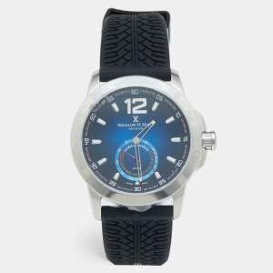 Bernhard H. Mayer Blue Stainless Steel Silicone Drift BH01P/CW Men's Wristwatch 44 mm