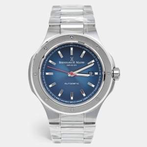 Bernhard H. Mayer Blue Stainless Steel Empire Portus BH51T/CW Men's Wristwatch 44 mm
