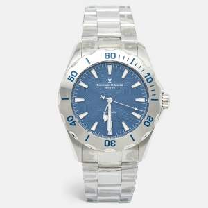Bernhard H. Mayer Blue Stainless Steel Limited Edition Ballad BH05/CWR Men's Wristwatch 44 mm