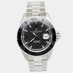 Bernhard H. Mayer Black Stainless Steel Nauticus Austro 41701.566.6 Limited Edition Men's Wristwatch 45 mm