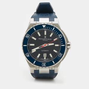 Bernhard H. Mayer Blue Ceramic Stainless Steel Rubber Limited Edition PowerMaster Blue BH44T/CW Men's Wristwatch 44 mm