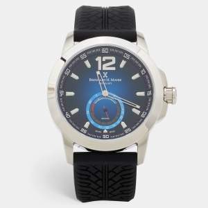 Bernhard H. Mayer Blue Stainless Steel Silicone Drift BH01P/CW Men's Wristwatch 44 mm