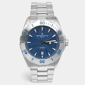 Bernhard H. Mayer Blue Stainless Steel Ballad BHO5/CWR Men's Wristwatch 44 mm