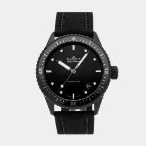 Pre Owned Blancpain Fifty Fathoms Bathyscaphe 5000-0130-B52A Automatic Black Ceramic Men's Wristwatch 44mm
