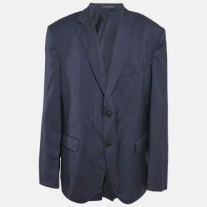 Boss By Hugo Boss Navy Blue Wool Phoenix Blazer 4XL