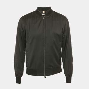 Boss By Hugo Boss Black Virgin Wool Zip-Up Jacket S