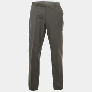 Pre Owned Boss By Hugo Boss Dark Grey Wool Leenon1 Pants XXL