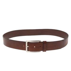 Boss by Hugo Boss Brown Leather Buckle Belt 100CM